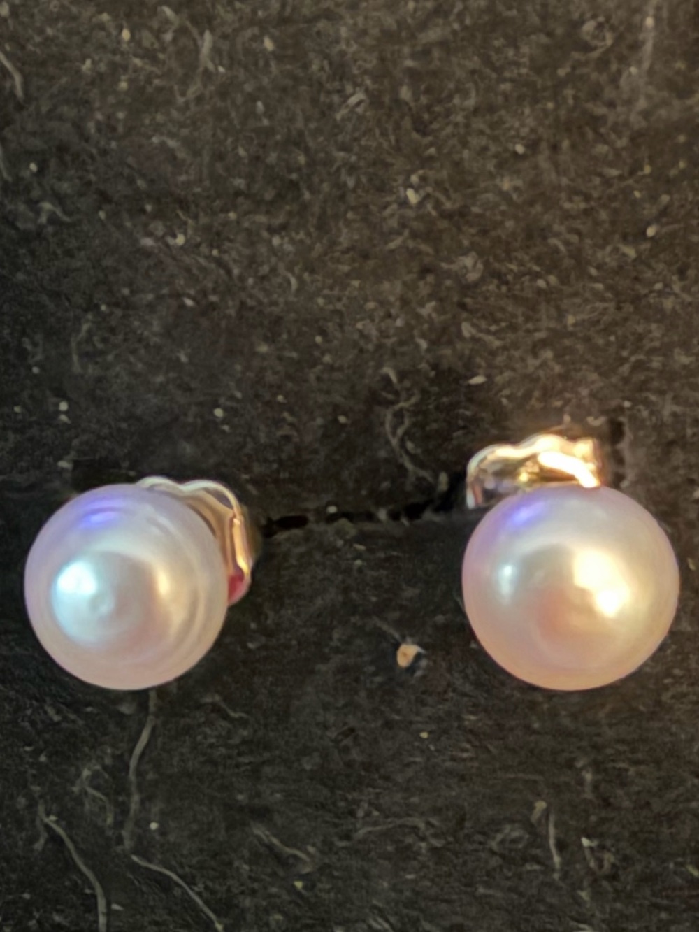 Freshwater pearl and sterling silver earrings